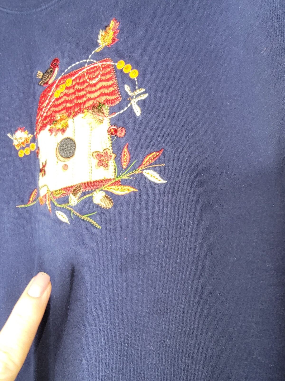 VTG Basic Editions Birdhouse Bird Grannycore Shir… - image 4