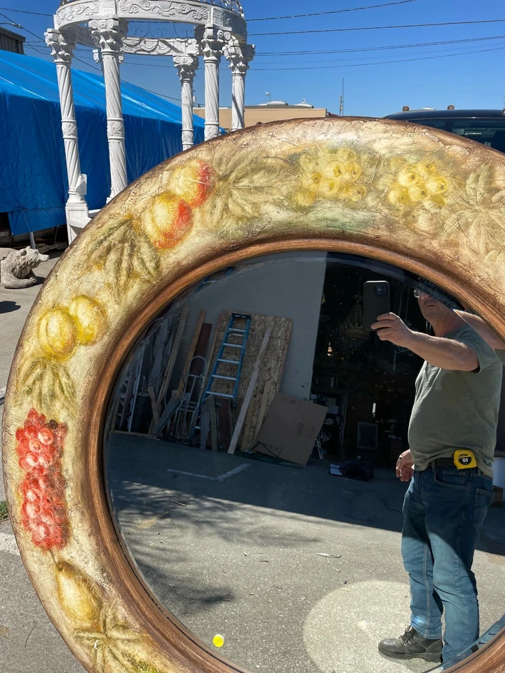 Round Beveled Glass Mirror - Image 2 of 4