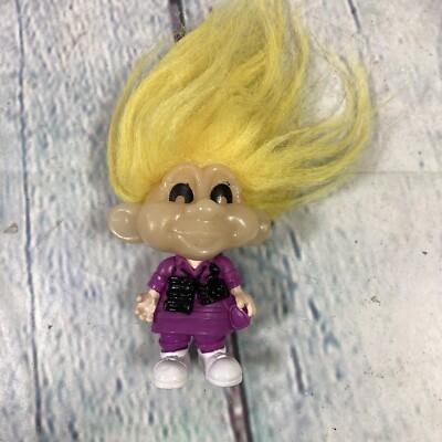 Vtg Glow in Dark Figure Snaps Yellow Hair 1995 Burger King Kids Club Toy - 3.5''