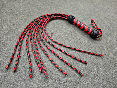 Cat-O-Nine Tails Spezial Rindsleder Auspeitscher 9 Schwänze Neu Peitsche Erwachsene Bullwhip