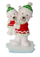 Single Dad with 1 Child Personalized Christmas Ornament