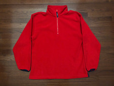 VINTAGE 90's NAUTICA COMPETITION 1/4 ZIP FLEECE SWEATSHIRT MENS SMALL RED e