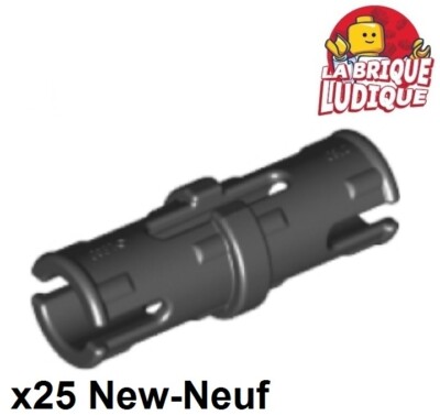 Lego Technic 25x Stift Mit Friktion Grate IN Längsrichtung Schwarz/Schwarz 2780