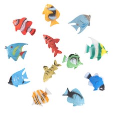 12Pcs Mini Tropical Fish Figures Boy Girl Educational Toys for Party Decoration