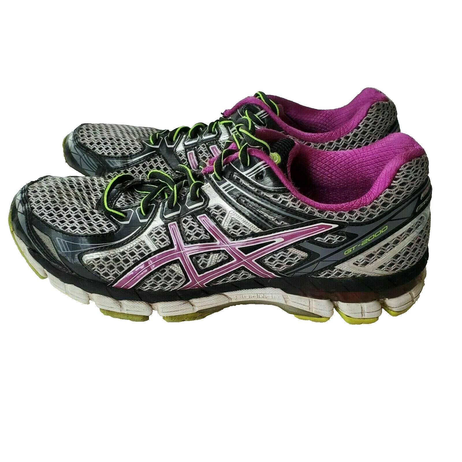 Scarpa da corsa atletica ASICS donna GT 2000 2 taglia 8 viola nero grigio verde