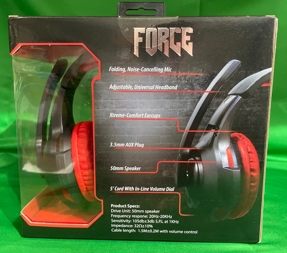 BLUESTONE FORCE STEREO GAMING Confort HEADSET 5" Cord with Volume Dial Speaker - Image 2 of 3
