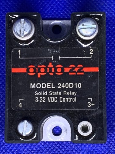 Used OPTO 22 USA made Solid State Relay, 240D10, 240 VAC, 3-32 VDC,10 amp - Picture 2 of 2