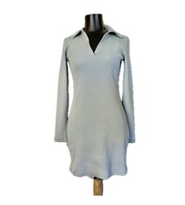 Nasty Gal NWT Sage V Neck Collar Ribbed Dress 4