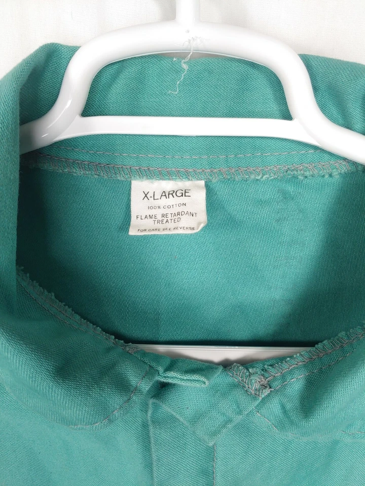 Fire Resistant jacket Mens XL green Button Snap Lightweight USA Made retardant - Image 4 of 4