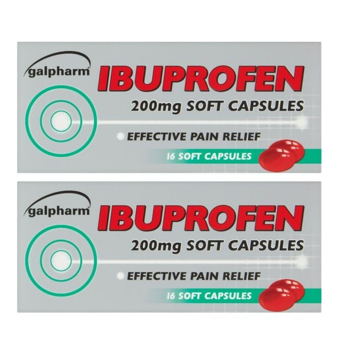 Galpharm Ibuprofen Pain Relief 200mg 2 x 16 Soft Gel Capsules