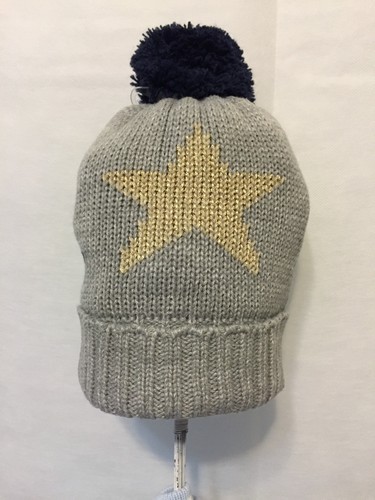 New/Tags Boys 4-6X (small) Oshkosh BGosh Gray Knit Beanie Pull-On Hat - Picture 5 of 6