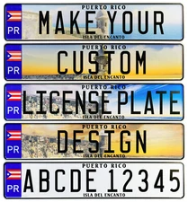 Puerto Rico Custom European License Plate