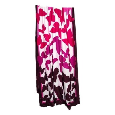 Kate Spade Pink Butterfly Print Silk Scarf NEW Kate Spade Butterfly Oblong 80 main image 2