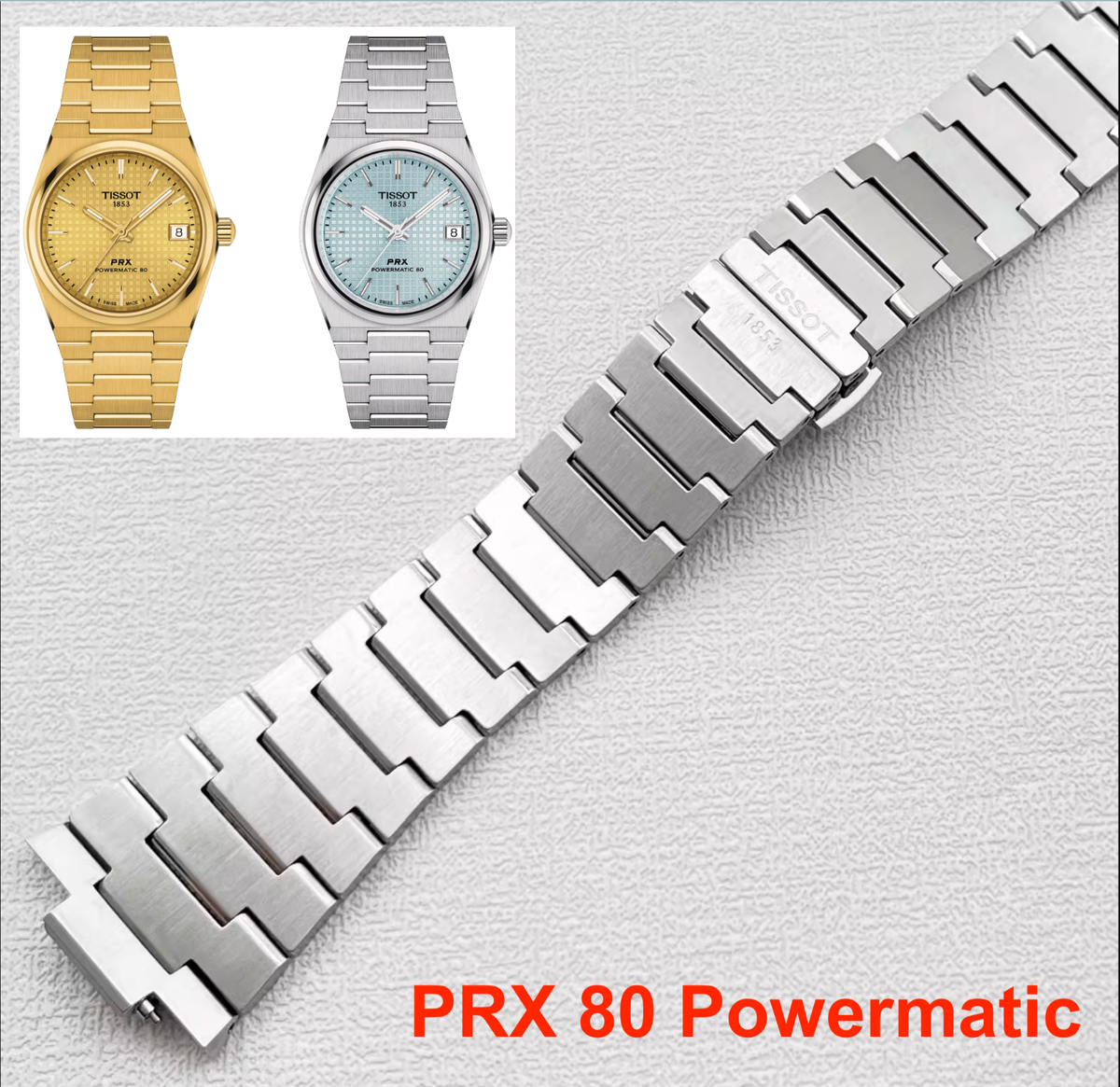For TISSOT PRX 40mm/35mm Powermatic 80 Metal QUARTZ Strap For TISSOT PRX 40mm/35mm Powermatic 80 Metal QUARTZ Strap