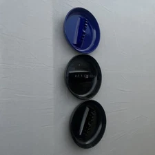 Vintage GES-LINE 341 Melamine Mid Century Retro Ashtray Black Blue Plastic