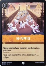 24/204 99 PUPPIES INTO THE INKLANDS UNCOMMON DISNEY LORCANA CARD