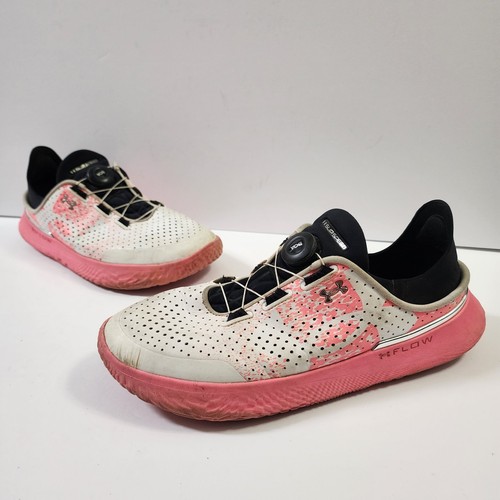 Under Armour Flow Slipspeed Sneaker Herren 10,5 Pink Weiß Beta Boa Slipper