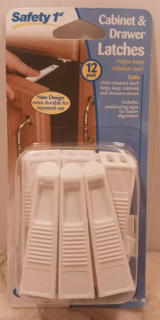 Safety First Cabinet and Drawer Latches - 12-Pack