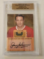 2004-05 ITG Ultimate Memorabilia Stick Autographs Gold Jean Beliveau #8/10