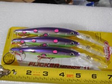 3 Berkley #11  Flicker Minnow Crankbaits Purp...