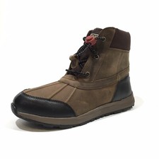 UGG TURLOCK WATERPROOF SNOW BOOTS WALNUT BROWN LEATHER -YOUTH US 6 -NEW