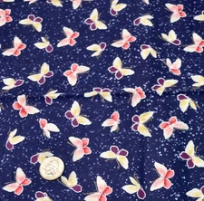 3/4 Yard Michael Miller Kyoto Butterfly Cotton Quilt Fabric 