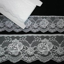 Ivory Flat Lace 90mm wide 020 x 9.5 meters