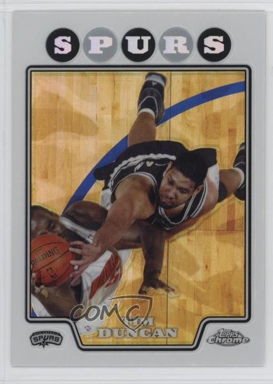 2008-09 Topps Chrome Refractor Tim Duncan #21 HOF 8iv