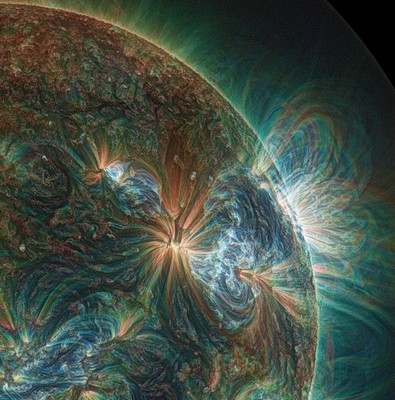 Solar Eruption Poster Sun Activity Space Weather Wall Art