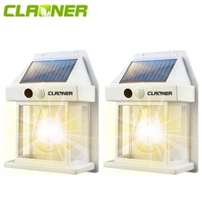 Solar Wall Lights Outdoor Dusk to Dawn Porch Light PIR Motion Sensor Garden Lamp