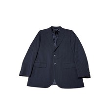 Brooks Brothers Brooksease Navy Pinstripe 100 Wool Blazer Jacket Mens 38R