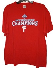 Philadelphia Phillies 2008 MLB Team Roster Fall Classic T-shirt Sz L Baseball