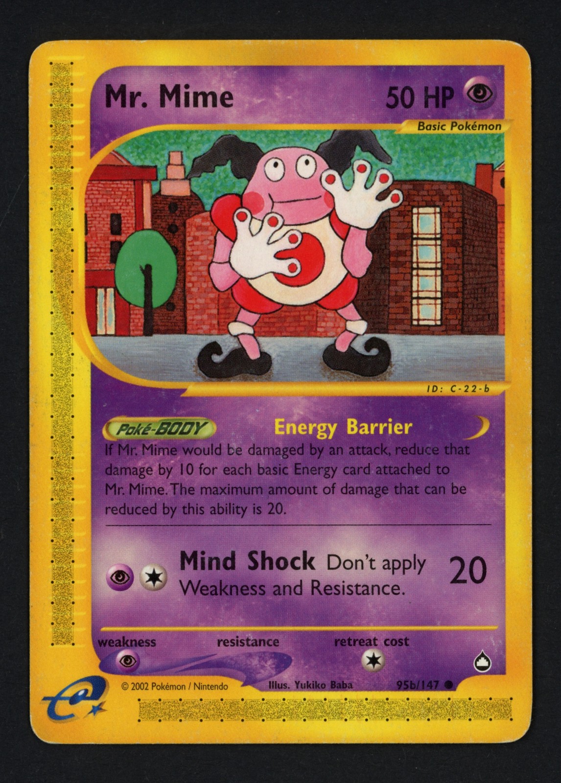 Mr. Mime 95b/147 Aquapolis Common Pokemon TCG
