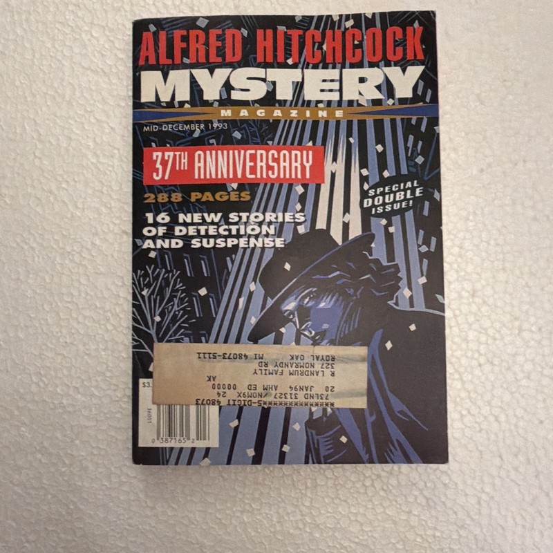 Alfred Hitchcock Mystery Magazine Dec 1993 37th Anniv Special Double Issue 288p