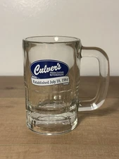 Vintage Culver’s Restaurant Est July 18, 1984 Heavy Glass Root Beer Float Mug
