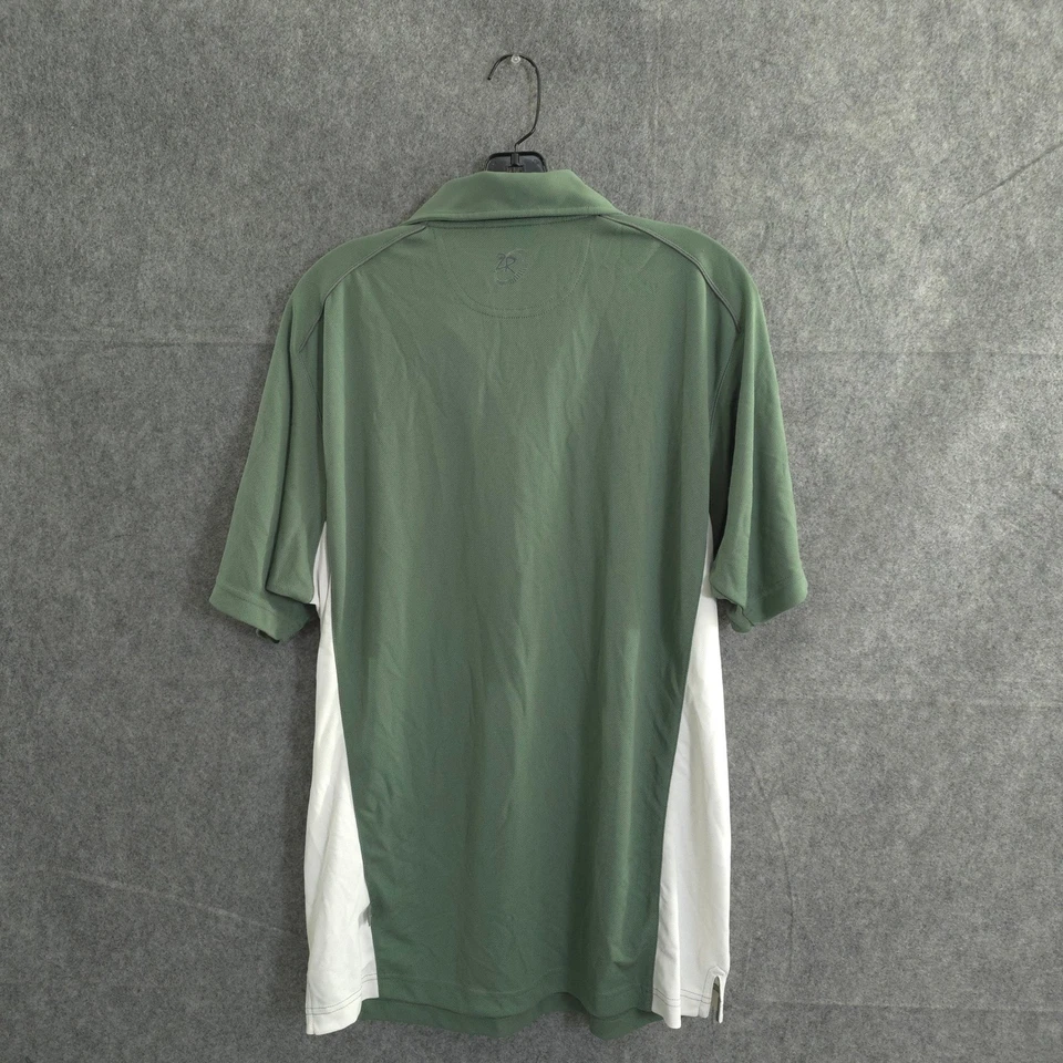 Polo de golf Zero Restriction Tour Series para hombre verde medio rendimiento sólido Foto 2 de 4
