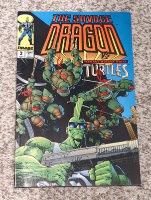 SAVAGE DRAGON #2 IMAGE COMICS TEENAGE MUTANT NINJA TURTLES CROSSOVER VF 1993
