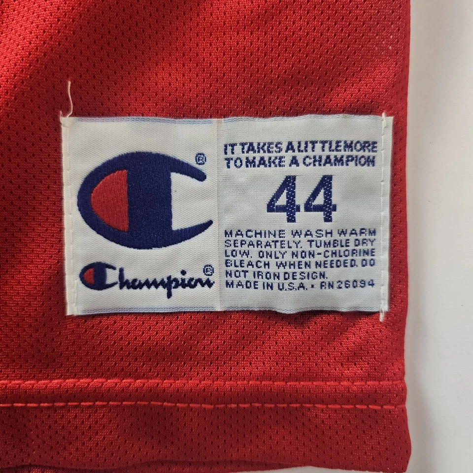 复古 90 年代冠军杰里·斯塔克豪斯费城 76 人队六人队球衣男式 44/L — 第 2/4 张图片