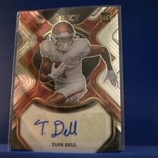 Panini 2023 Select Draft Picks Tank Dell Rookie Auto #RS-NDE Houston Football