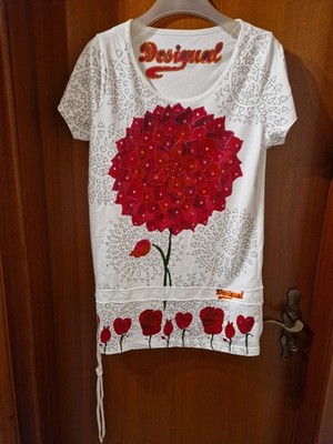 Desigual, Shirt,  in der Farbe Weiß,  Größe XL,  Halbarm   Baumwolle  