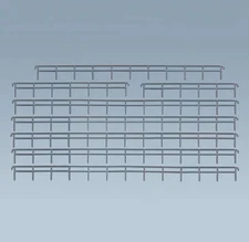 Faller 272404 N Scale Iron Railing, Era I -- 39-3/16" 99.6cm Total Length