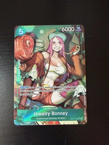 One Piece CCG Jewelry Bonney OP07-026 Sr Alt Art NM