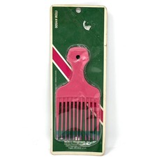 Vintage MEBCO Hair Lift Pick Detangler Unbreakable Pink Dipped NOS