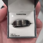 Brilliance Tungsten Men's Band Ring Silver Comfort Fit Size 12 — photo 3