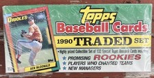 1990 Topps Traded Baseball Series Set 132 Cards Factory Sealed Box