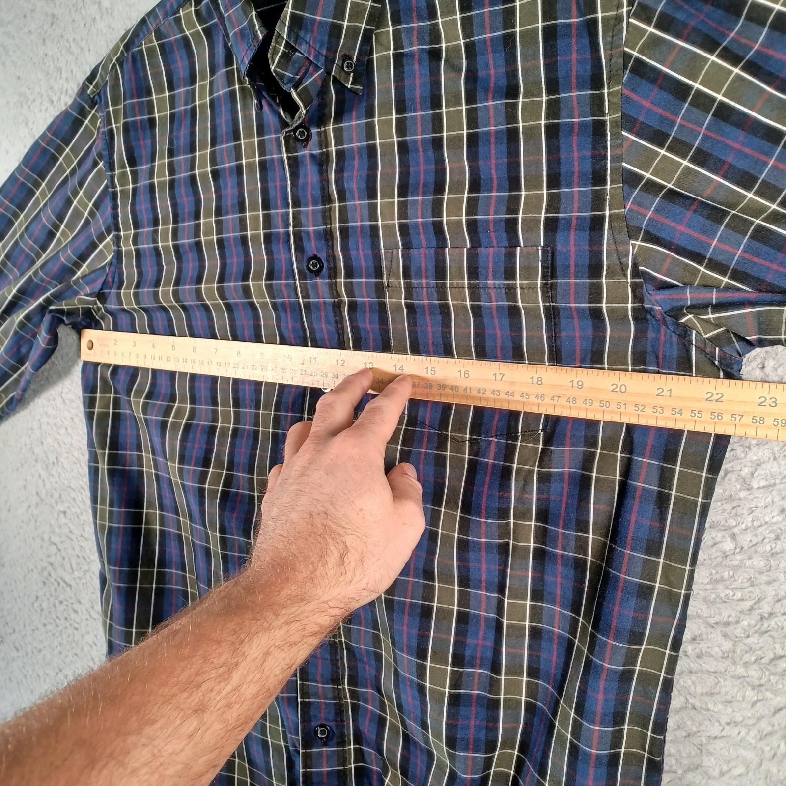 Basic Editions Mens Button-Down Plaid Multicolor … - image 9