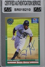 CAS Certified 2008 Grandstand Eugene Emeralds Dean Anna Sealed Auto 0l1