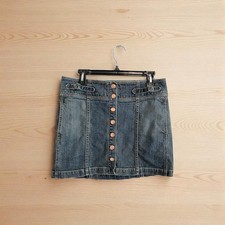 Gap Vintage Y2k 2004 Button Front Mini Skirt Size 8