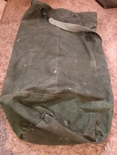 Vintage  military Green Large Canvas Duffel Bag Rucksack 36"(3 Feet)