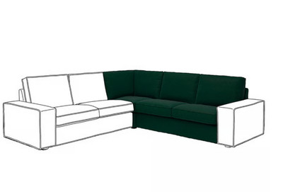 IKEA KIVIK Bezug für Eckteil, Tallmyra dunkelgrün 305.252.90 Original NEU